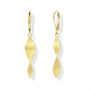 Boucles D'oreilles Pendantes En Argent 925 Hypoallergéniques Avec Pendentif Double Torsadé/Spirale/Geuille/Gouttes D'eau Boucles D'oreilles Longues Boho Pour Femme.[X459] - Neuf