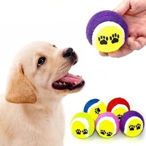 Lot De 5 Balles Couineuses Pour Chien De 2,5 Pouces - Caoutchouc S&ucirc;r, Durable Et Non Toxique Pour Les Petits Chiens - Parfait Pour Aller Chercher Et Jouer - Neuf