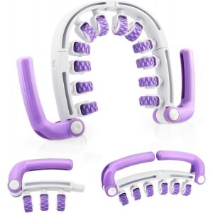 Masseur Anti Cellulite,Design Amovible,Raffermissement De La Peau,Avec Rouleaux,Perte De Poids Rapide,Rouleau Massage Anti Cellulite,Rouleau Massage Pour Jambe,Cuisses,Bras(Violet) - Neuf