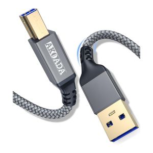 C&acirc;ble USB 3.0 de 10ft, Jusqu'&agrave; 5 Gbit/s, Pour station d'accueil, hub USB 3.0, disques durs externes, imprimantes, scanners, imprimantes multifonctions etc. (Gris) - Neuf