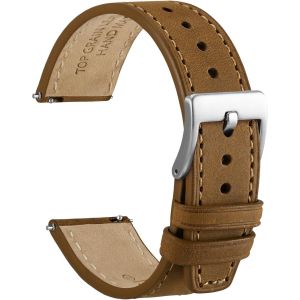 Kal-Elite Bracelet Montre, Cuir De Grain Sup&eacute;rieur, Lib&eacute;ration Rapide, Largeur De Bande 18mm 20mm 22mm - Neuf