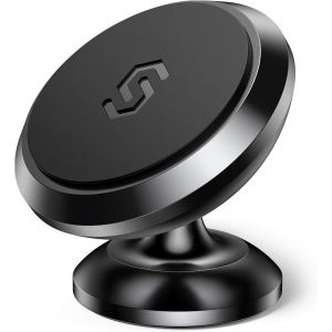 Mdy-Syncwire Support Portable Voiture Magnétique - Porte Téléphone Rotation 360° Attache Smartphone Aimants Forts Compatible Avec Iphone/Samsung/Huawei/Gps Etc. - Noir - Neuf