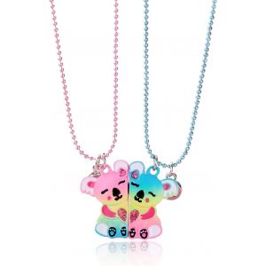Kal-2 Pièces Collier Bff Pour 2 Filles, Collier Argent Femmes, Coloré Koala Collier D Amitie Pour 2 Filles Pour Soeur Friend Cadeau Jeune Fille Anniversaire - Neuf