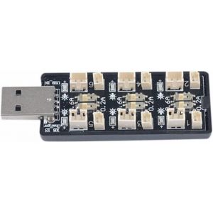 JGD-1S LiPo Chargeur de batterie USB 3,7 V/4,2 V avec 6 canaux de sortie de charge pour connecter des chargeurs de t&eacute;l&eacute;phone portable, des banques d'alimentation, des prises USB d'ordinateur - Neuf