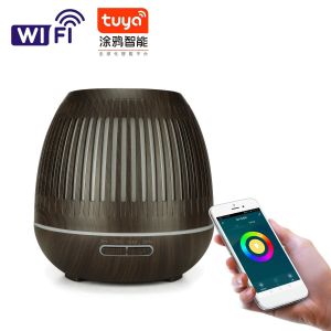 Diffuseur d'ar&ocirc;me &eacute;lectrique intelligent WiFi 550ML,diffuseur d'huile essentielle,humidificateur d'air,t&eacute;l&eacute;commande ultrasonique,brumisateur pour la maison - Type WIFI smart #C - Neuf