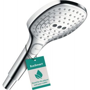 Raindance Select E - Pommeau de douche 3 types de jet, Douchette à main carré (diamètre 120 mm), Chromé, 26520000 - Neuf