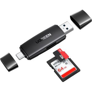NSIECD-Lecteur Carte SD USB C et A 3.0 Adaptateur Micro 5Gbps Super Vitesse Compatible avec iPhone 17 Air Pro Max 16 15 S&eacute;rie MacBook iPad Pro Air Galaxy S25 S24 Ultra Tab S10 S9 - Neuf
