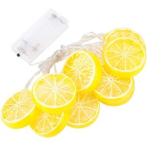 KAL-Guirlande Lumineuse 1.5M 10 Led, Chaîne Lumineuse Citrons, Guirlande Led Pour Extérieur Et Intérieur, Lumières Pour Decoration Chambre, Mariage, Noël, Arbre, Fête (Jaune) - Neuf