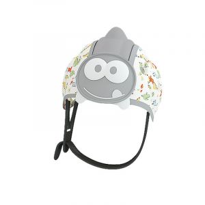 (Dinosaure Blanc) Casque De Protection Antichoc Pour Bébé Avec Genouillères, Casque De Sécurité Respirant Pour Bébé Pour Ramper Et Marcher, Réglable, Ultra Léger, Coton Et Eva De Qualité Supérieure - Neuf