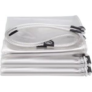 ChenQuanSarl-Bâche En Pvc Transparente Imperméable Pour Auvents De Serre - Film De Protection Contre Le Vent, La Pluie Et La Poussière - Convient Pour Serres, Fenêtres, Fermes (200 X 200 Cm) - Neuf