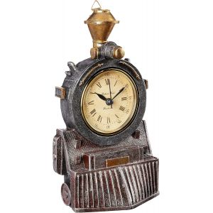 ChenQuanSarl-Tous À Bord Du Train Des Locomotives Horloge Murale Décorative Steampunk, 23 Cm, Polyrésine, Palette Complète De Couleur - Neuf