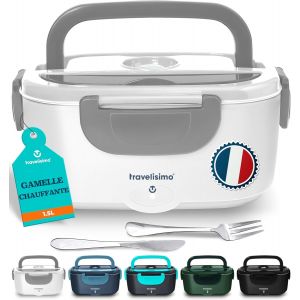 Tzf-Gamelle Chauffante 80w Lunch Box Chauffante 1,5l Chauffe Plat Voiture 3 En 1 220v 24v 12v, Gamelle Chauffante Allume Cigare, Acier Inoxydable, Boite Chauffante Repas Pour Voyage Et Bureau - Neuf