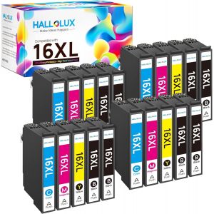 16 XL Compatible Cartouches d'encre Remplacement pour Epson 16XL pour Workforce WF-2010 WF-2510 WF-2520 WF-2530 WF-2540 WF-2630 WF-2650 WF-2660 WF-2750 (Noir Cyan Magenta Jaune,20-Pack) - Neuf