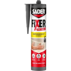 Sans Percer Aménagement Intérieur Mastic Colle Acrylique,Prise Rapide,Maintien Puissant,Comble les Irrégularités jusqu`à 5 mm,Peut se Peindre,Beige,Cartouche 360g - Neuf