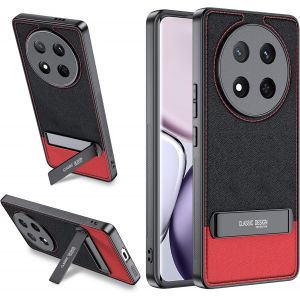 KALANKA-Cover pour Honor Magic 7 Lite Coque,Support Pliable & Antidérapant & Anti-Empreinte Silicone Souple + Cuir PU Coque pour Honor Magic 7 Lite Case - Neuf