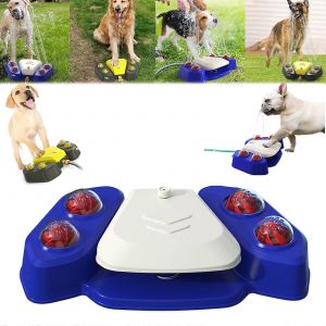 Arroseur Pour Chien D'exterieur, Fontaine A Eau Pour Grands Chiens Activee Par Les Pattes (Bleue) - Neuf