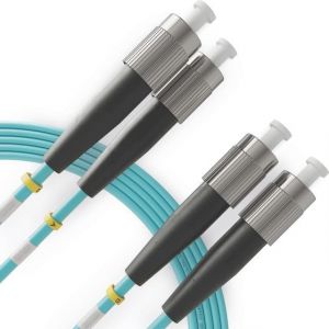 Jarretière Optique FC à FC OM3 Multimode Duplex (4 Mètres)-Cordon de Brassage Câble Fibre Optique UPC/UPC-50/125 (LSZH) - Neuf