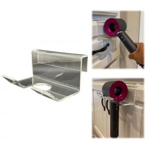 Salle de bains Stockage de l'Organisateur pour un s&egrave;che-Cheveux et Accessoires, Mont&eacute; sur le Mur, Facile d'Acc&egrave;s, un Mat&eacute;riau Durable, Design &Eacute;l&eacute;gant - Neuf