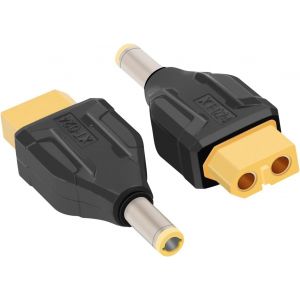Connecteur Xt60 Vers Dc5525, Connecteur Xt60 Femelle Vers M&acirc;le Dc5525 Sans Adaptateur De Fil Pour Voiture Rc, Drone Fpv, Batterie Lipo, Etc. (2 Pi&egrave;ces)-Marque G&eacute;n&eacute;rale - Neuf