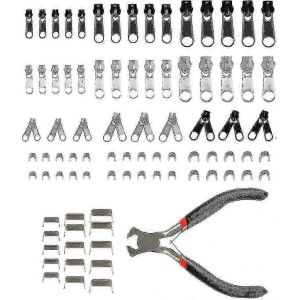 85 Pièces Kit De Réparation De Fermeture À Glissière Accessoires De Remplacement De Fermeture À Glissière Pince De Rechange Pour Fermeture À Glissière T-X - Neuf