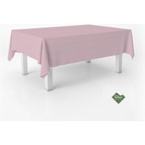 Nappe Anti-Taches Vichy Pour Table Rectangulaire Taille 100 X 140 Cm - Nappe Vichy Au Toucher Extra Douce Et Imperméable, Couleur Rose - Neuf
