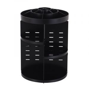Boîte de rangement en acrylique pour maquillage, rotation à 360°, multifonctionnelle, 7 niveaux, noire - Neuf
