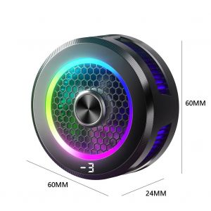 Refroidisseur De Tablette À Radiateur Magnétique Sans Fil,Grande Surface,Refroidissement Silencieux,Refroidisseur De Téléphone Magnétique Rgb Pour Téléphones De Jeu Avec Lumières.Green. - Neuf