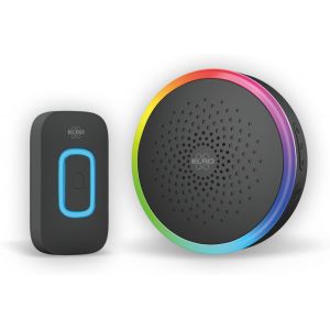 Kalanka-Elro Db5000 Kit De Sonnette Sans Fil - Led Multicolore - Récepteur Sur Pile - Portée 300m - Ip44 Étanche - 61 Mélodies - Neuf