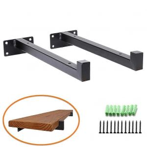 Supports D'étagère Noirs Industriels Robustes,Supports D'étagères En Métal De 20 Cm Étagères Rétro Murales Attelle De Quincaillerie Pour Décor De Bricolage Ou Étagère Murale Personnalisée - Neuf
