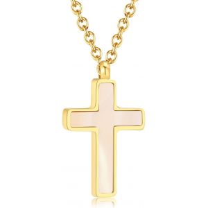 Women's Cross Necklace, Simple Choker Necklace Tiny Girl, Delicate Jewellery Gifts For Women Girls - Neuf