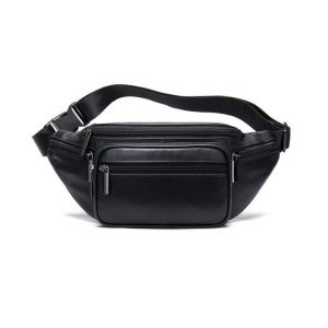 Sac banane &eacute;l&eacute;gant en cuir v&eacute;ritable pour hommes et femmes - Sac banane polyvalent pour les voyages, la randonn&eacute;e et le sport - Design r&eacute;glable et multifonctionnel - Neuf