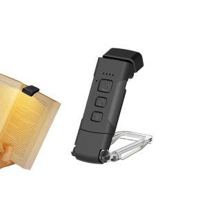 Lampe De Lecture Rechargeable Usb Avec 3 Modes De Couleur Et 5 Niveaux De Luminosit&eacute;, Lampe Marque-Page &Agrave; Pince - Neuf
