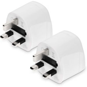 ERYI-2X Adaptateur Voyage Royaume-Uni - Convertisseur Fiche Pays Européens Vers Prise Anglaise Type G Angleterre Irelande Hong-Kong Écosse - Neuf