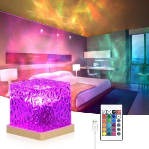 Projecteur Ciel Etoile, 16 Couleurs 30 Éclairages Modes Lampe À Vagues Veilleuse Enfant Avec Télécommande, Effet D'ondulation De L'eau 3d, Enfant Decoration Pour Chambre/Cadeau De Noël - Neuf