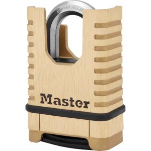 LOCK Cadenas en Laiton Massif Haute S&eacute;curit&eacute; [Anse Prot&eacute;g&eacute;e][&Agrave; Combinaison] M1177EURD - Anti-Rouille, Ultra R&eacute;sistant et Imperm&eacute;able - Neuf