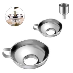 Mevronisshop-3 Pi&egrave;ces Entonnoir Cuisine Confiture Kit, Entonnoir Inox Alimentaire, Filtre Huile Friteuse, Avec Poign&eacute;e, Pour Transport De Liquides, Huiles, Haricots, Confitures, Poudres - Neuf