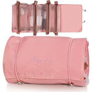 MAA-Trousse de Toilette à Suspendre, Trousse Maquillage Femme, Sacs à Cosmétiques Suspendre Détachables 4 en 1, Pliable Trousse de Toilette Voyage, avec 4 Compartiments Amovibles - Neuf