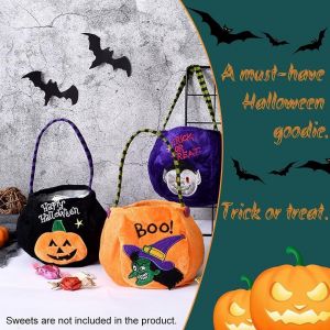Les Bonbons D'halloween Sac (A), 3 Morceaux De Citrouille Sac, Halloween, Vampire, Sorcière, Le Truc Ou Le Plaisir Sac, Pour La Fête D'halloween Aider Les Enfants À Mendier Des Bonbons Et Des Cadeaux - Neuf