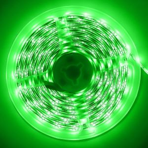 Ruban LED 5M Jaune, 12V Bande LED 5 M&egrave;tres IP65 &Eacute;tanche 300LEDs SMD2835 Bande Lumineuse LEDs Flexible pour Int&eacute;rieur et Ext&eacute;rieur Chambre TV No&euml;l D&eacute;coration (Avec Adaptateur) - Neuf