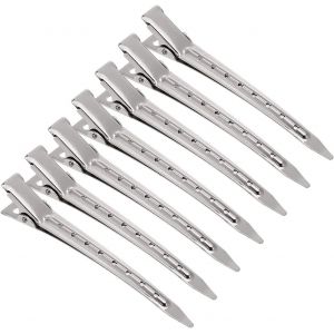 12 Pièces En Alligator Pinces À Cheveux En Métal Barrette Crocodile, Des Dents Professionnel Des Pinces À Cheveux Pour Les Femmes Et Les Filles De Bricolage De L'artisanat, Des Épingles À Cheveux - Neuf