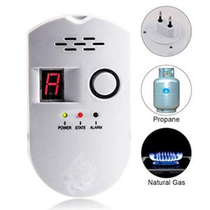 HJLIAN Detecteur de gaz en ligne sans fil avec affichage de la concentration, detecteur de fuite de reservoir de gaz GPL, prise americaine 90-240 V - Neuf