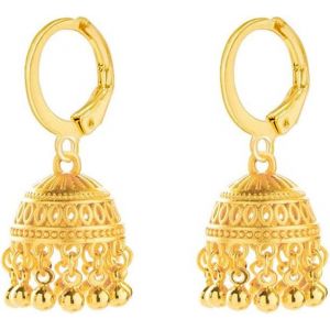 Kal-Or Indien Jhumki Bell Hoop Boucles D¿Oreilles Pour Les Femmes Rétro Ethnique Bohème Creux Jhumka Cloches Rondes Gland Pendre Goutte Boucle D¿Oreille Bollywood Boho Traditionnel Gypsy Huggie Bijou - Neuf
