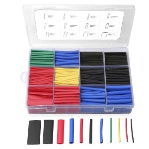 560Pcs Gaine Thermorétractable Tube d'isolation électrique Gaine de câble gainable 5 couleurs 12 taille - Neuf