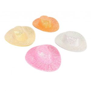 Décorations de chapeau de cow-boy miniature colorées pour maison de poupée de fête - 4pcs - Neuf