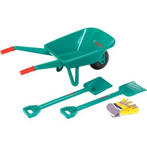 NouvelHorizonstore-2752 Set de Jardinage Bosch avec Brouette, avec Pelle, R&acirc;teau et Gants de Travail, Anti-UV I Jouet pour Enfants &agrave; Partir de 3 Ans - Neuf