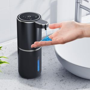 SJZG-Distributeur Automatique De Savon Liquide, 380 Ml, Support Mural, 4 Vitesses, R&eacute;glable, Rechargeable Par Usb, Avec D&eacute;tecteur De Mouvement Infrarouge Pour Salle De Bain, Cuisine, Bureau - Neuf