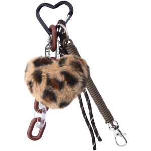 KALANKA-Porte-Cl&eacute;s Pompon Coeur Valise Sacs &Agrave; Dos Accessoires Charme Pour Femmes Filles Porte-Cl&eacute;s En Forme De Coeur Pour Sac &Agrave; Main - Neuf