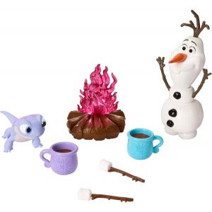 ERYI-Disney La Reine Des Neiges 2 Coffret Amis Et Chamallow Avec Figurines Olaf Et Bruni Et 5 Accessoires De Feu De Camp, Jouet Enfant, Dès 3 Ans, Hlw62 - Neuf