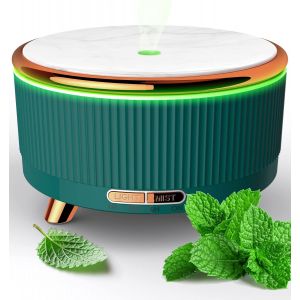 Diffuseur d'huiles essentielles 500 ml, diffuseur d'aromathérapie pour la maison, diffuseur d'air d'arôme à ultrasons avec lumière 7 couleurs. - Neuf