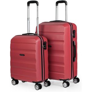 Valises. Lot de Valise Rigides 4 roulettes-Valise Grande Taille,Valise soute Avion,Bagages pour Voyages.Ensemble Valise Voyage. Verrouillage à Combinaison,Corail - Neuf